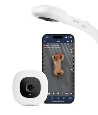 Nanit Pro Smart Baby Monitor - Camera & Floor Stand - 1080p Wi-Fi Video Camera, 2-Way Audio, See Your Baby from Anywhere, Sound/Motion/Cry Notifications, Night Vision